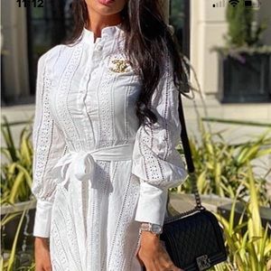 White Zara dress size small worn once